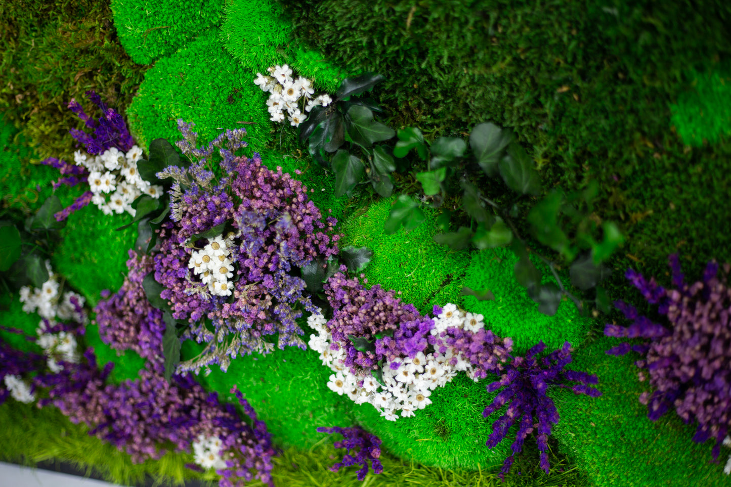 Wunderschönes Moos-Wandbild, grüne Wandkunst, gerahmtes Pflanzenkunstwerk, konserviertes Moospaneel mit LED-Beleuchtung, Moos-LED-Wohndekoration, Geschenkidee für Zuhause