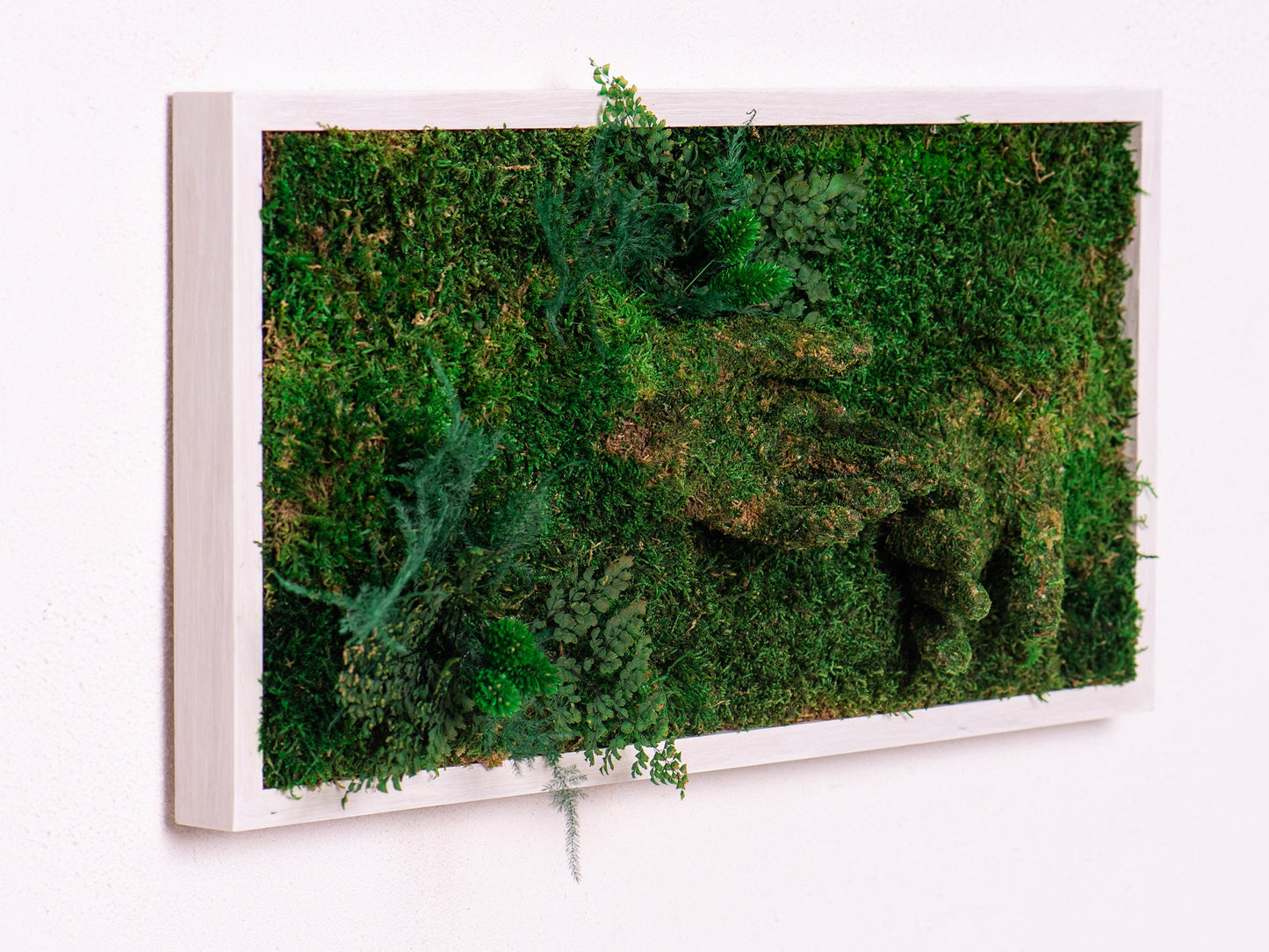 Verleihen Sie Ihrem Raum neues Leben mit einzigartiger 3D-Moos-Wandkunst in Handform – dem Meisterwerk von Greenwall!