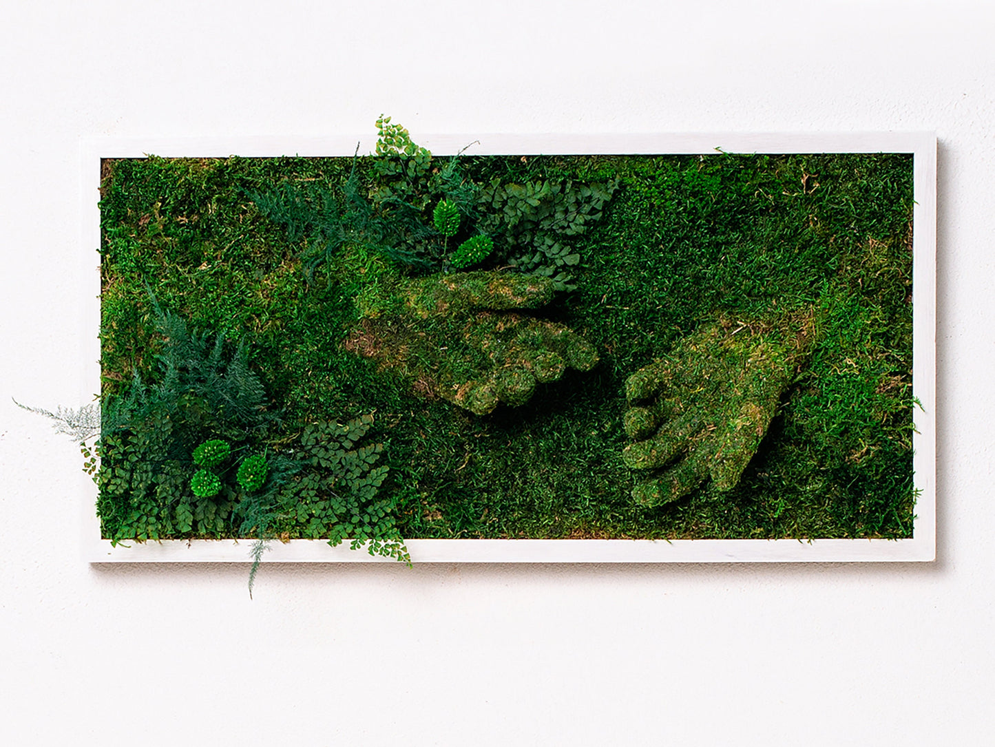Verleihen Sie Ihrem Raum neues Leben mit einzigartiger 3D-Moos-Wandkunst in Handform – dem Meisterwerk von Greenwall!